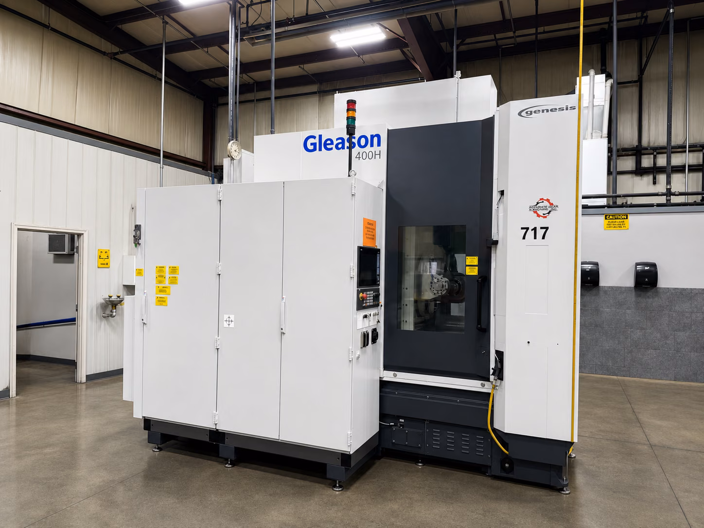 Clean Gleason Genesis 400H gear manufacturing machine