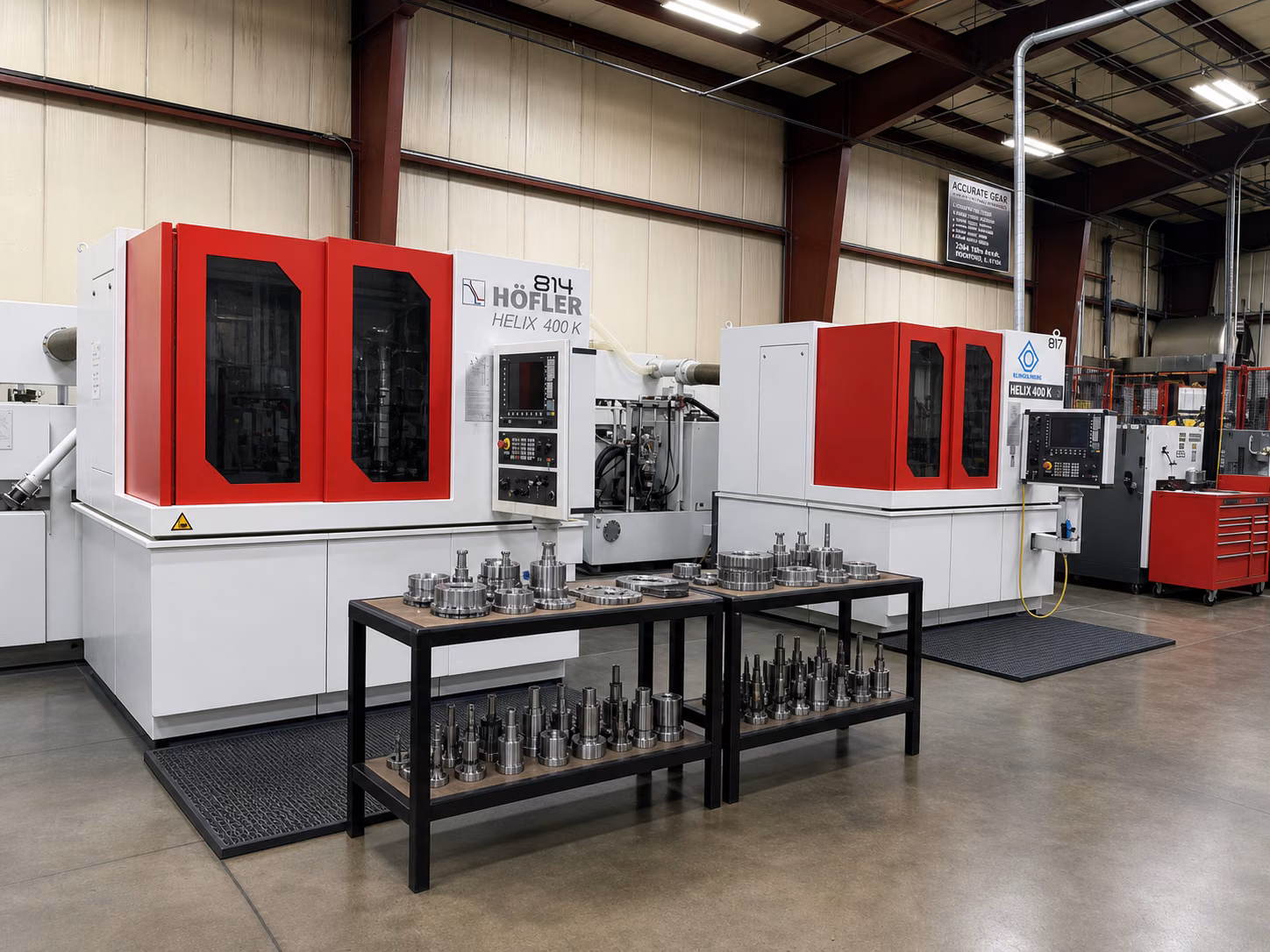 Höfler HELIX gear grinding machines on the Accurate Gear shop floor